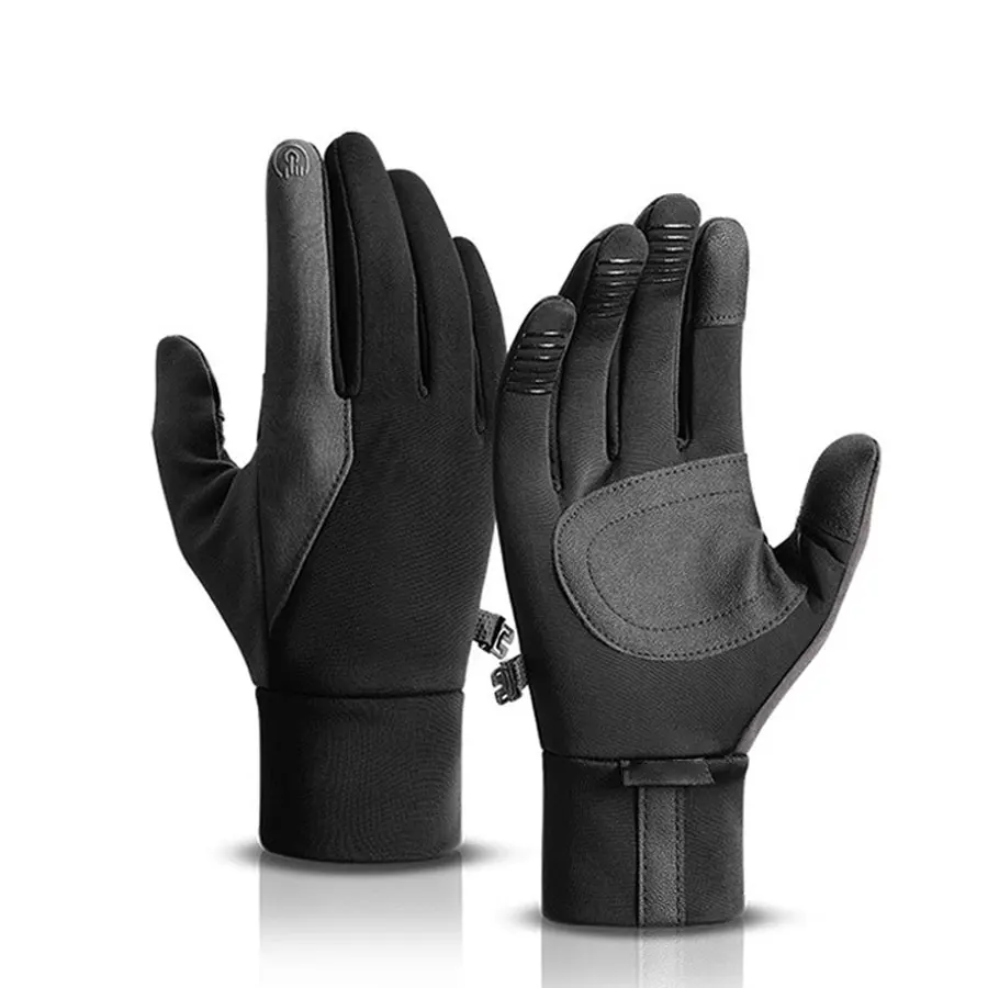Winter Warm Cotton Gloves Outdoor Sports Windproof Waterproof Bicycle Motorcycle Skiing Hiking Running Touch Screen Compatible