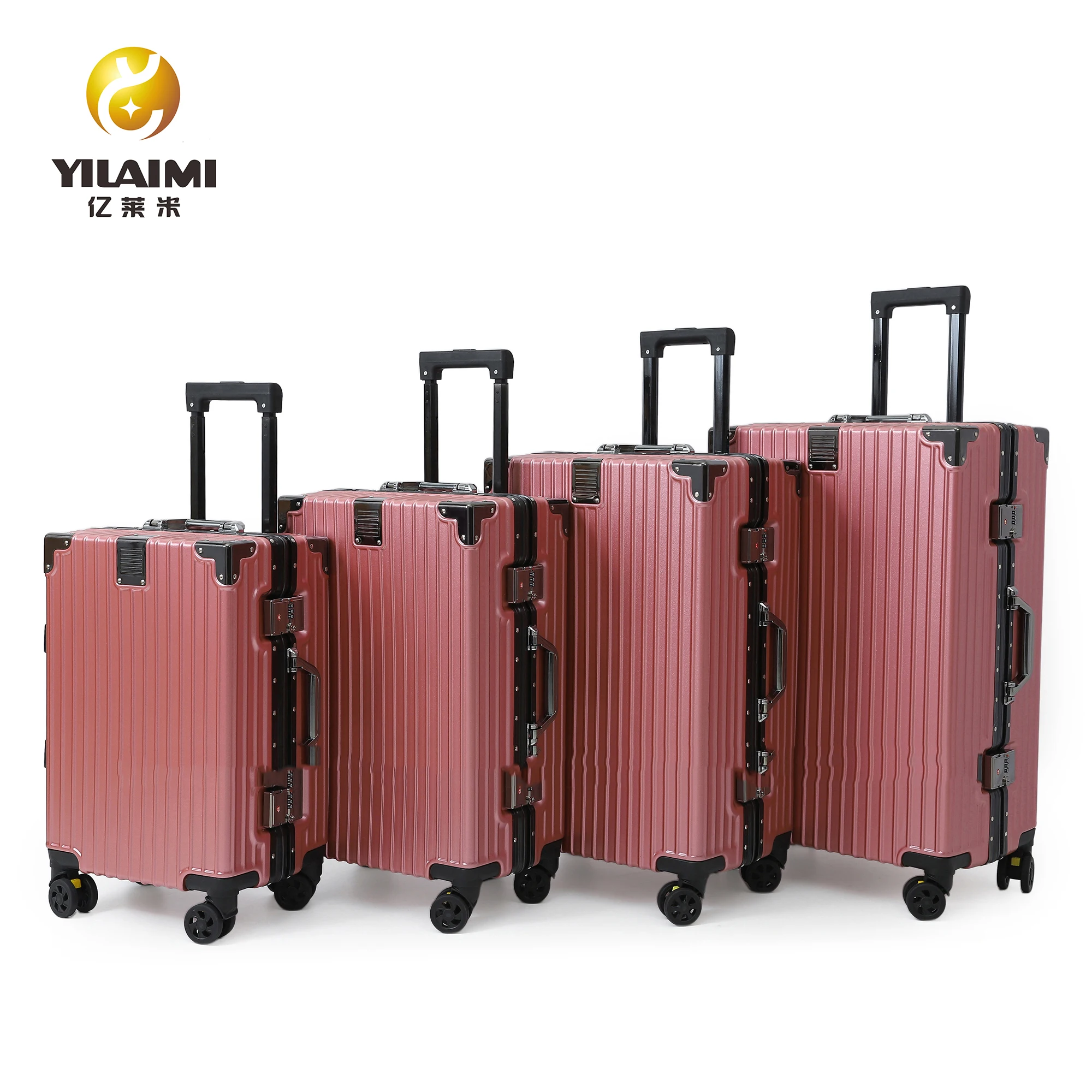 Wholesale yilaimi hard shell trolley luggage carry on suitcase custom multi functional travel luggage sets