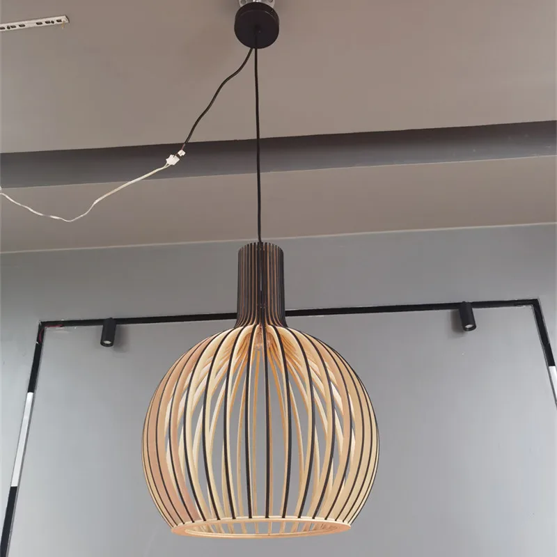 Zhongshan освещение художественная Подвесная лампа из бамбукового дерева светодиодная для ресторана