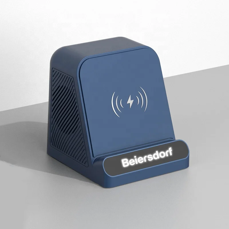 BT-128WL Custom LED Light UP Wireless Charger Portable Speaker
