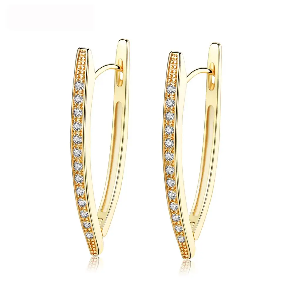 
Fashion Micro Paved A AA Cubic Zirconia Hoop Earrings for Women 