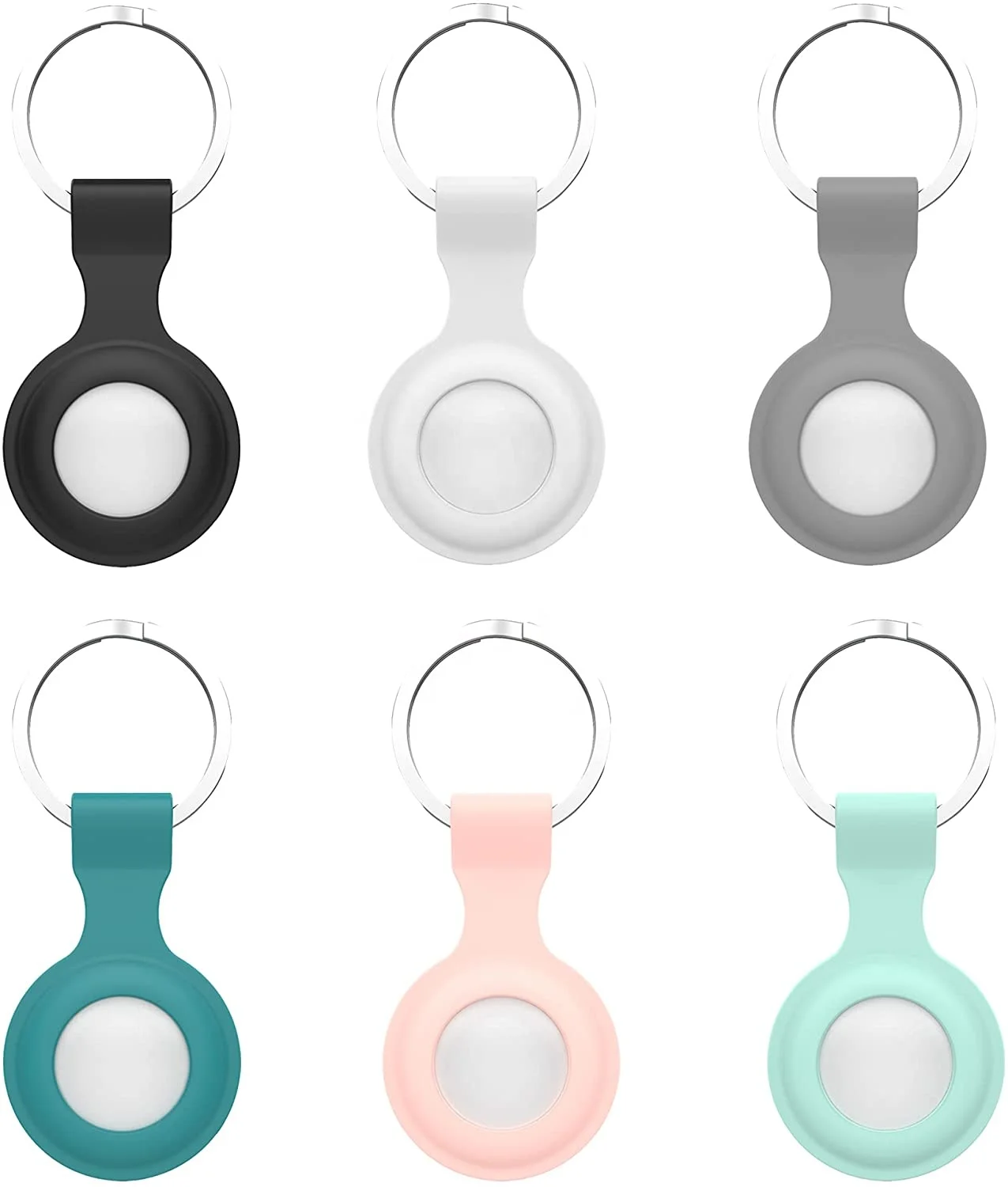
wholesale gps protective cute design printed dog waterproof pet tracker clip ring leather silicone airtags case 