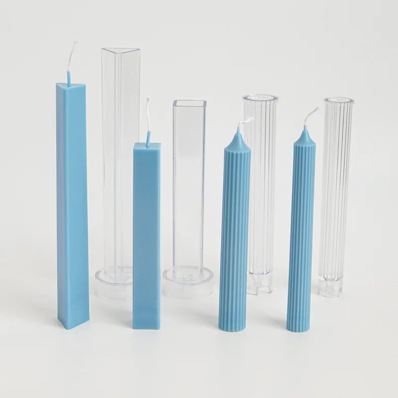 Early Riser Long Rod Candle Mold Rack Pointed Candle Mold Handmade Striped Aromatherapy Candle Acrylic Mold