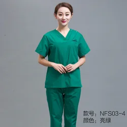 wholesale short sleeve  Breathable hospital dental nursing medical scrub set uniforms 65% polyester 35% cotton dental scrubs
