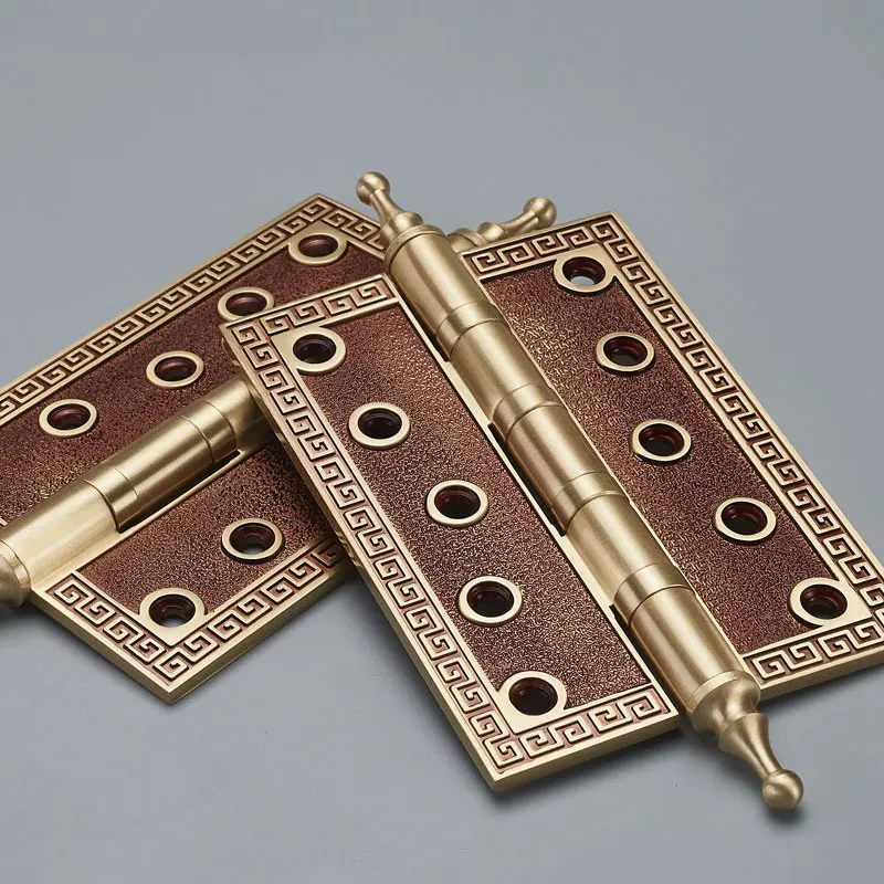 European all-brass room door hinges Mute bearing hinges thickened Vintage apartment door hinges