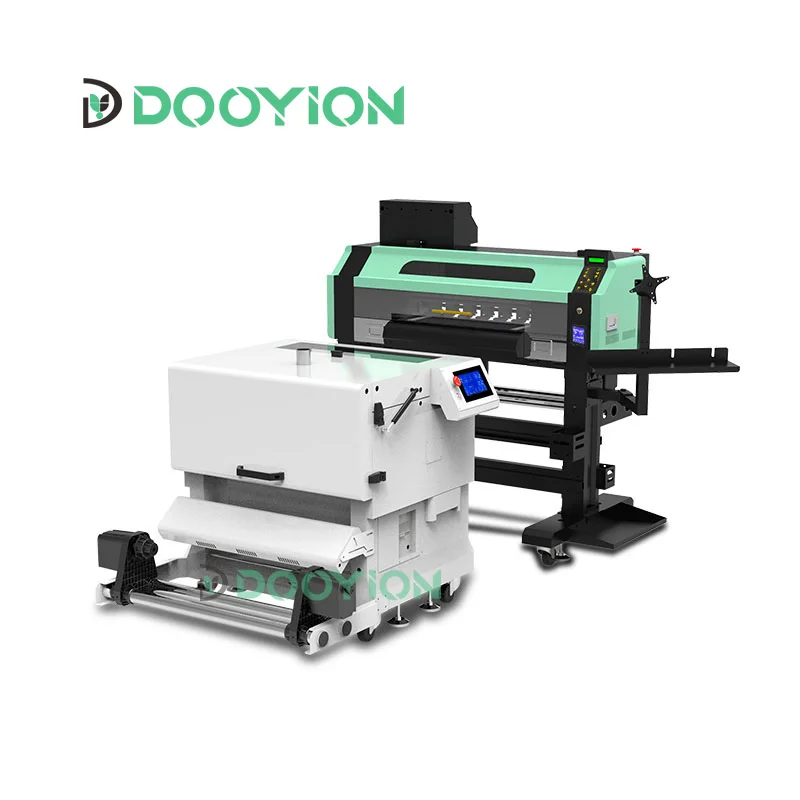 Manufacturer DTF Printing Equipment PET Film 45cm 60cm DTF Printer 2*I3200 or i1600 heads with powder shaker for Fabric Tshirt