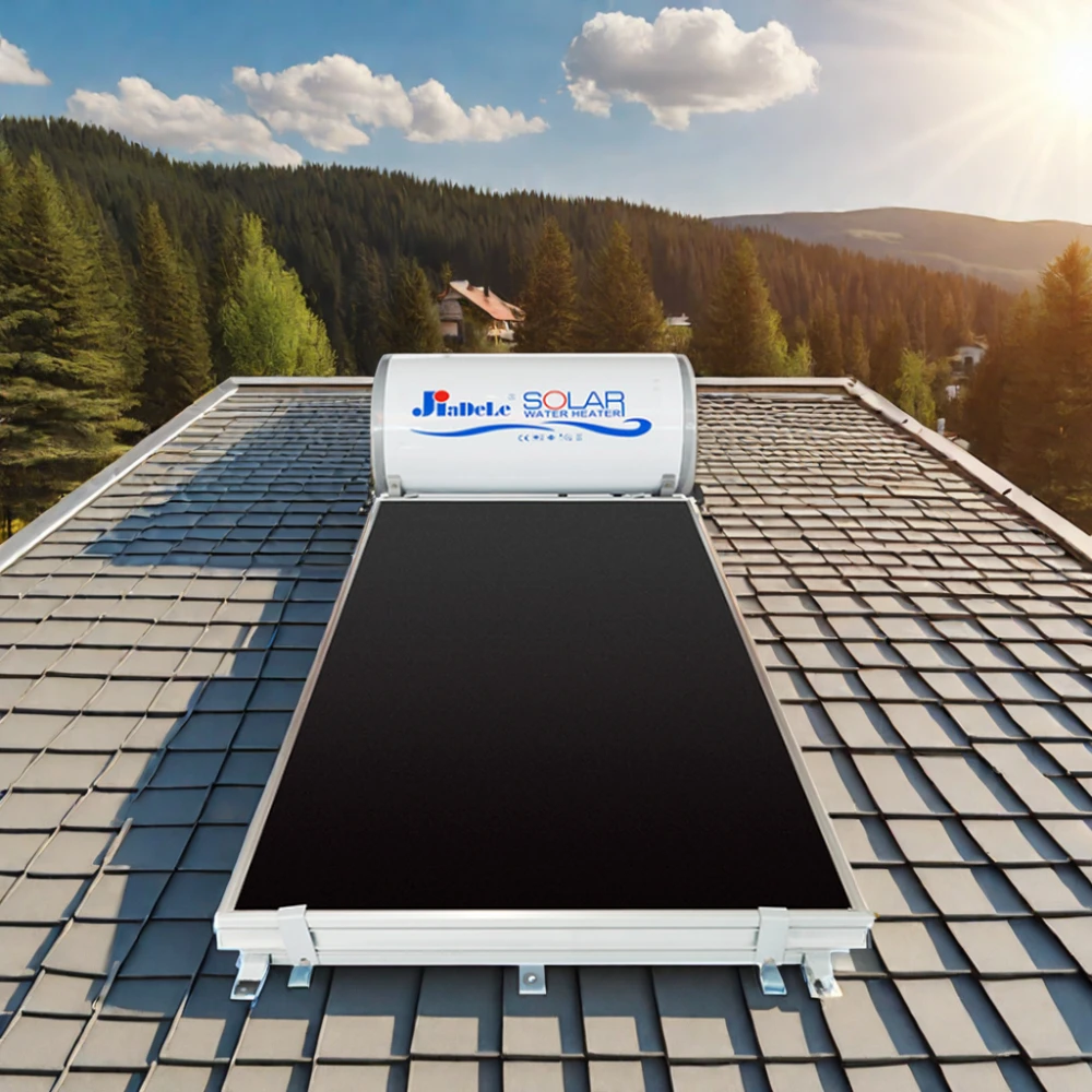 JIADELE производственный блок хорошая цена термосифон высокого давления черная плоская пластина солнечный водонагреватель интеллектуальная панель управления