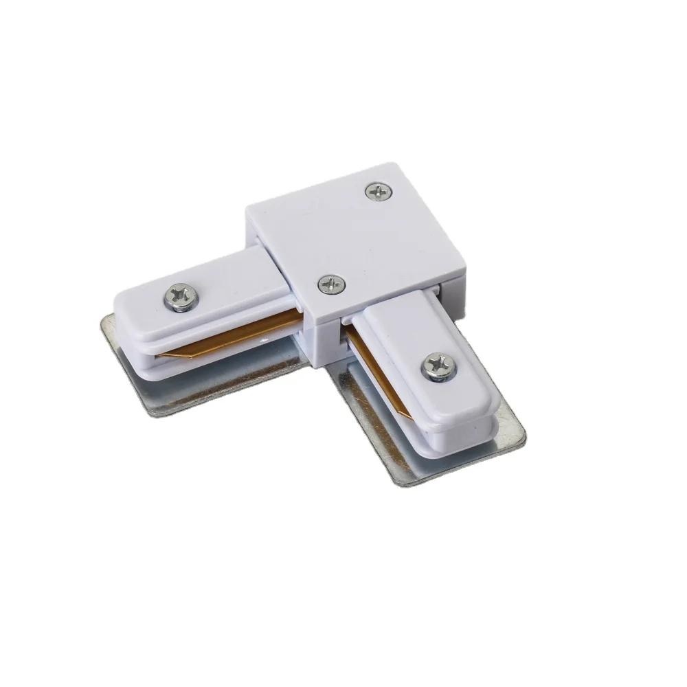 2 Wires Track L Connector Feed  LED Lighting Track System One-circuit Track Light Accessories
