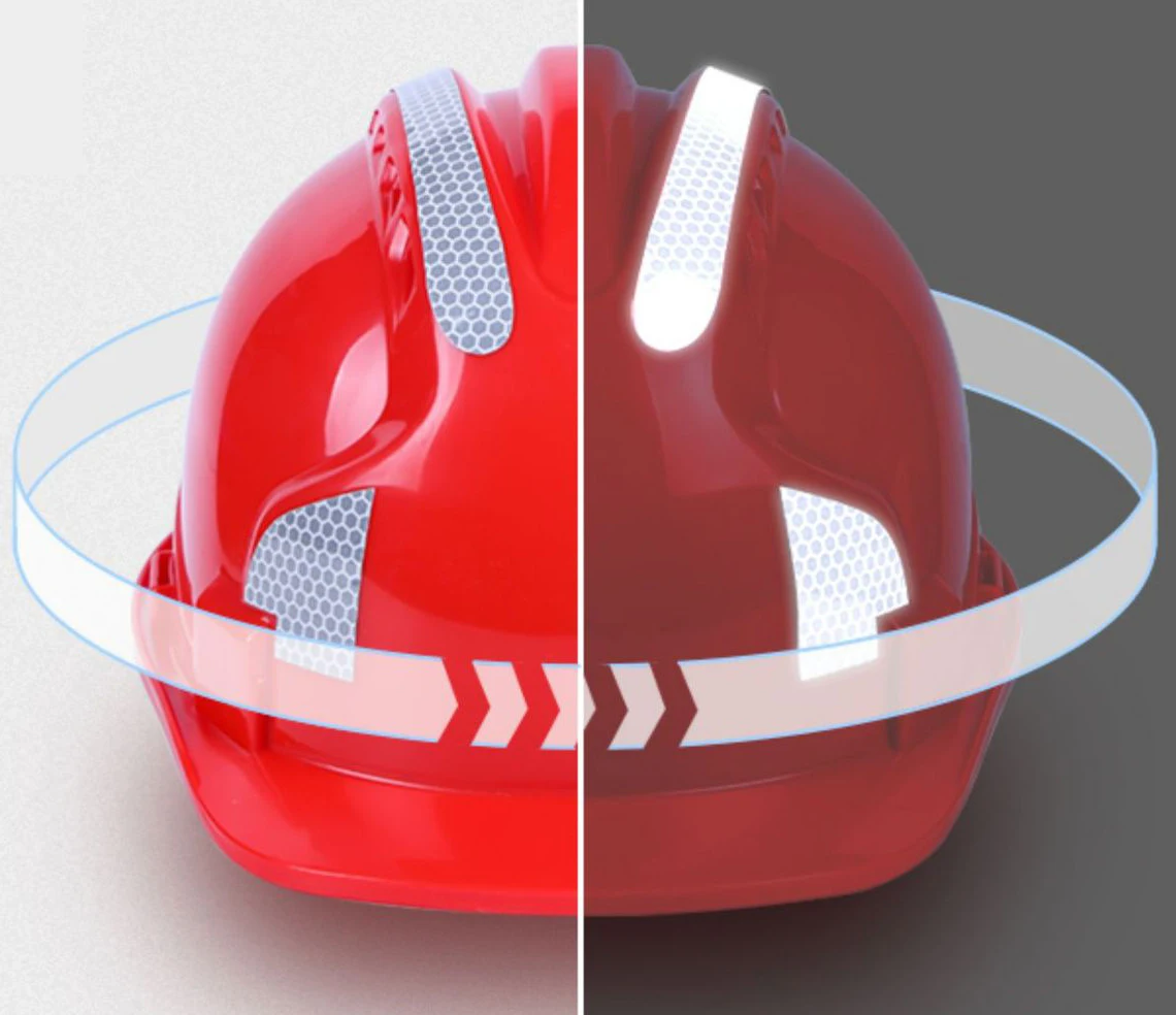 head protection work construction safety helmet reflective strip hard hat helmet casco de seguridad industrial