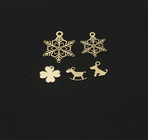 Designer Inspired Charms for Jewelry Making 14K Gold Filled snowflake charm pendant