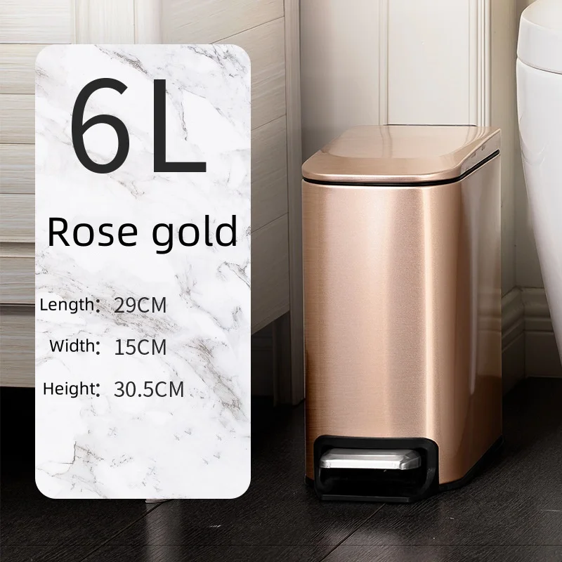 Multicolor compressing trash cans stainless steel garbage bin with pedal