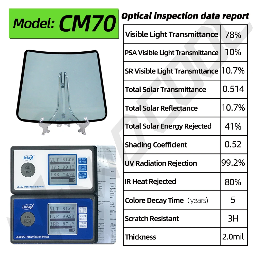 Factory Wholesale price car window tint film Viwocool CM70 nano ceramic film high clear vision car front windows film