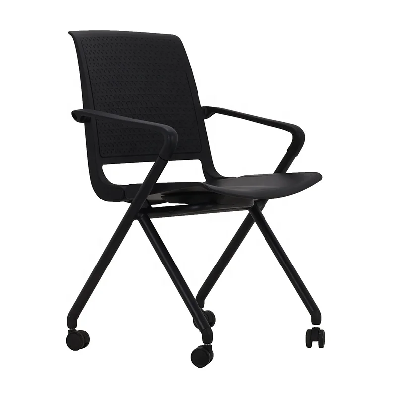 Новый дизайн эргономичного исследование Офис складной Конференц-зал обучения персонала тренировочное колесо стул обеденные стулья с колесами