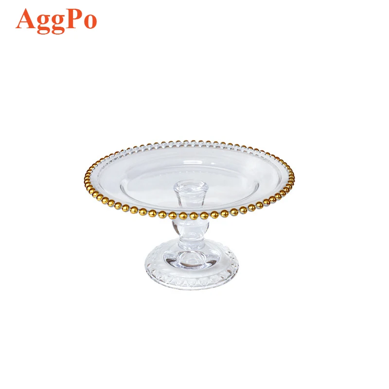 Nut Candy Tray Cake Display Plate Tiered Serving Platter Footed Trifle Bowl Glass Snack Plate Dried Fruit Tray