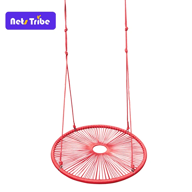 
Factory direct sale patio swing hammock playground swing set nice rope nest swing 