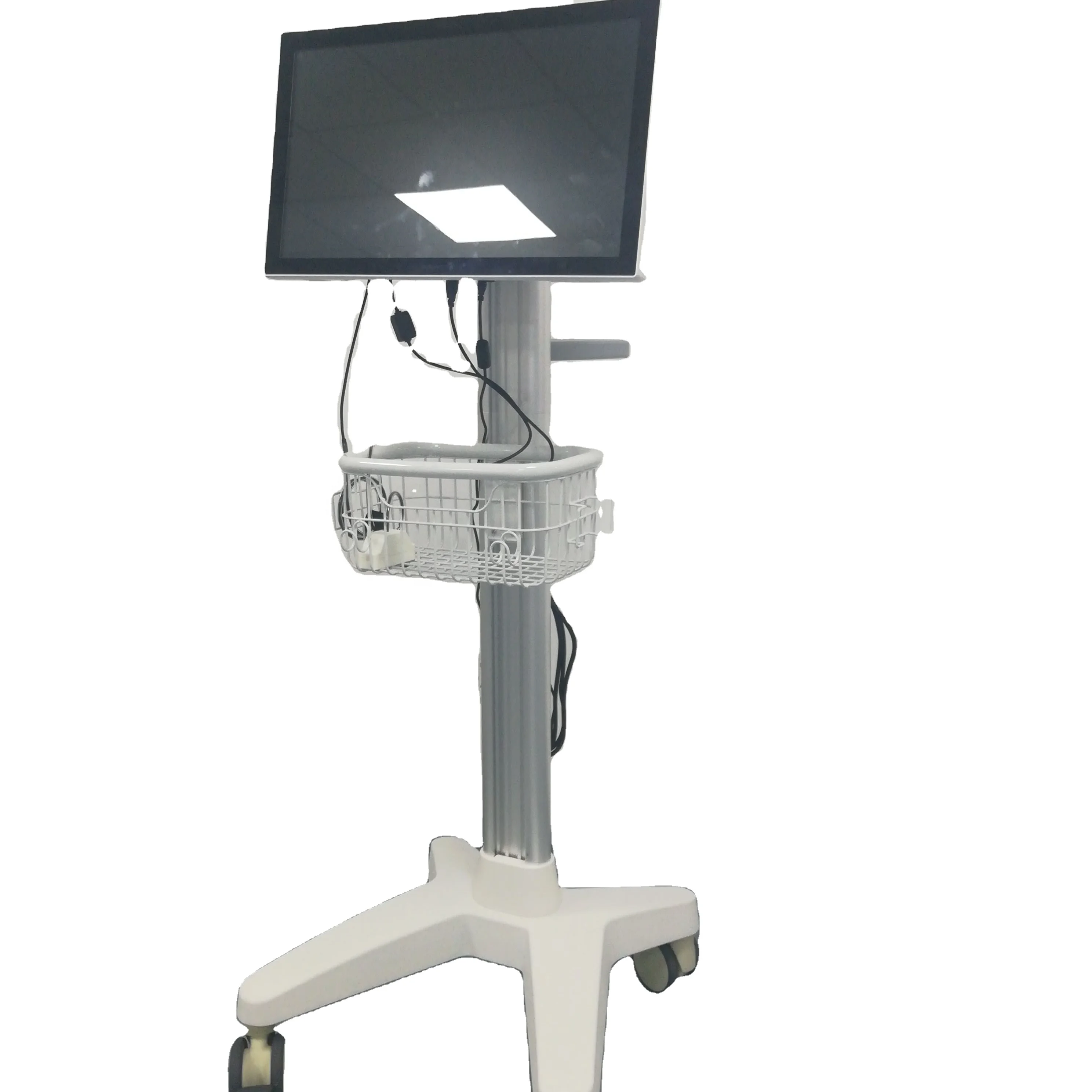 customized adjustable height computer emergency roll stand mobile pc cart Mobile Workstation Computer with ISO 13485