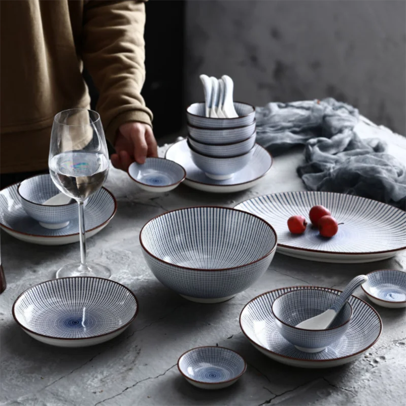 wholesale custom design excellent traditional vintage chinese crockery porcelain dinner set