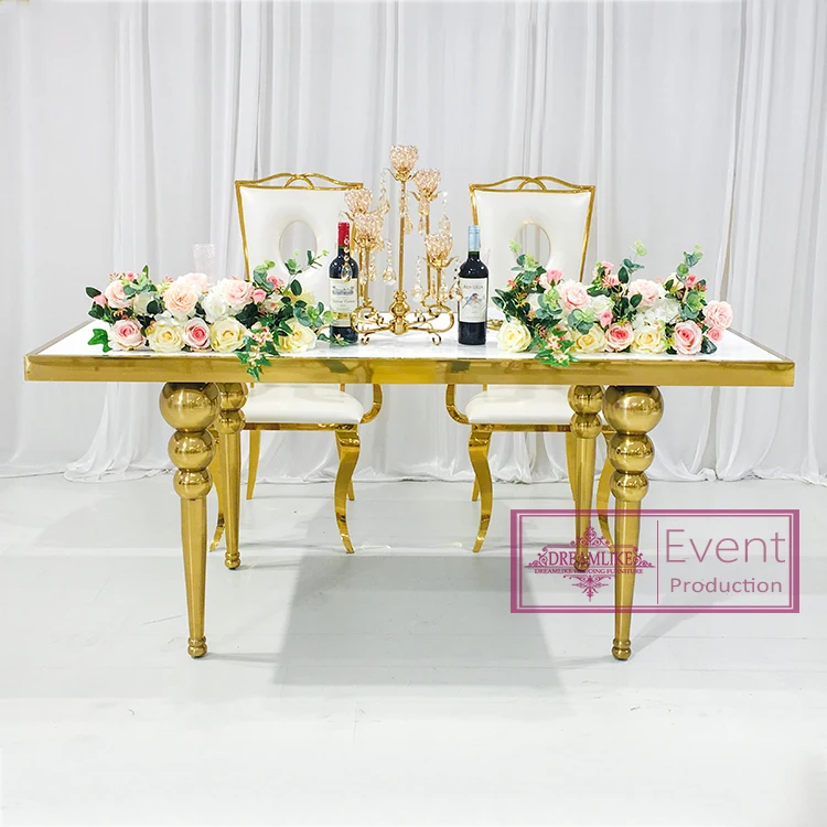 Wedding events long metal banquet table dining room furniture for dining