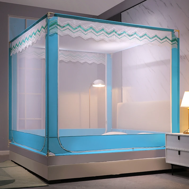 Wholesale Three Door Quadrate Mosquiteros Bed Honeycomb Densed Net Sleeping Mosquito Net