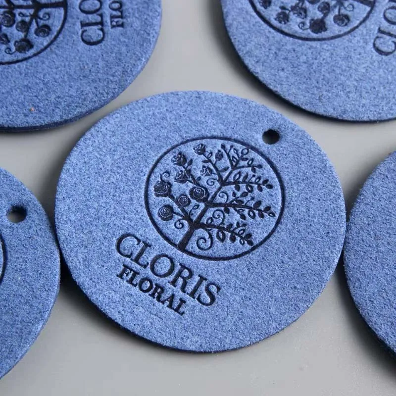 Custom multiple shapes brand jeans clothing clothes tag pu label embossed leather label patch for clothes