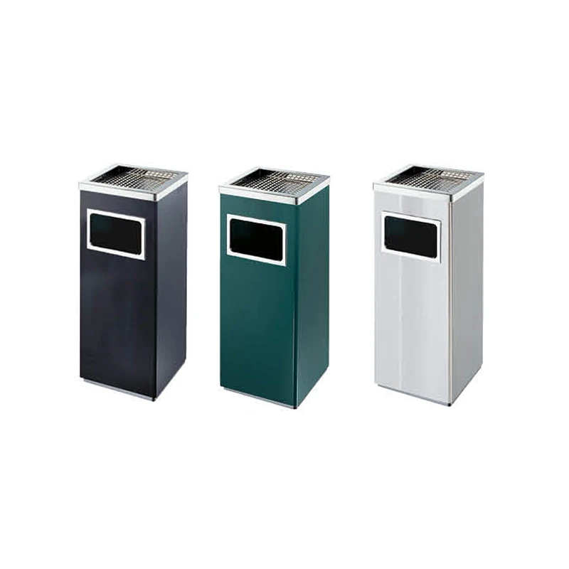 
Public outdoor stainless street metal dust rubbish bin waste garbage trash bin trash can 