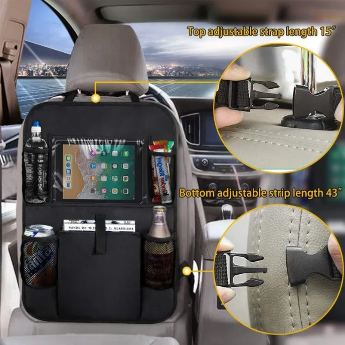 Multi Purpose Car Backseat Organizer Cable Bag Protective Covers Rear Seats Pouch Hanging Storage Car Back Seat Organizer