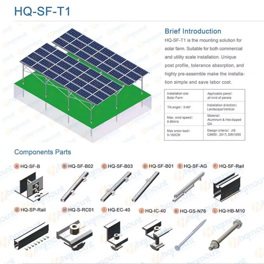 China Greenhouse Solar Farm Ground Mounting Solution Agricultural PV Farm Mounting Bracket