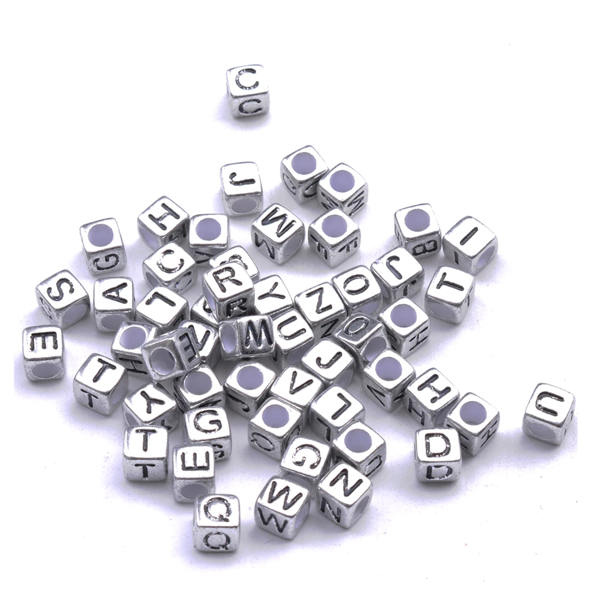 
Free Sample Gold Square Letter Beads A-Z Cube Acrylic Alphabet Beads For DIY Jewelry Making Bracelets Necklaces 