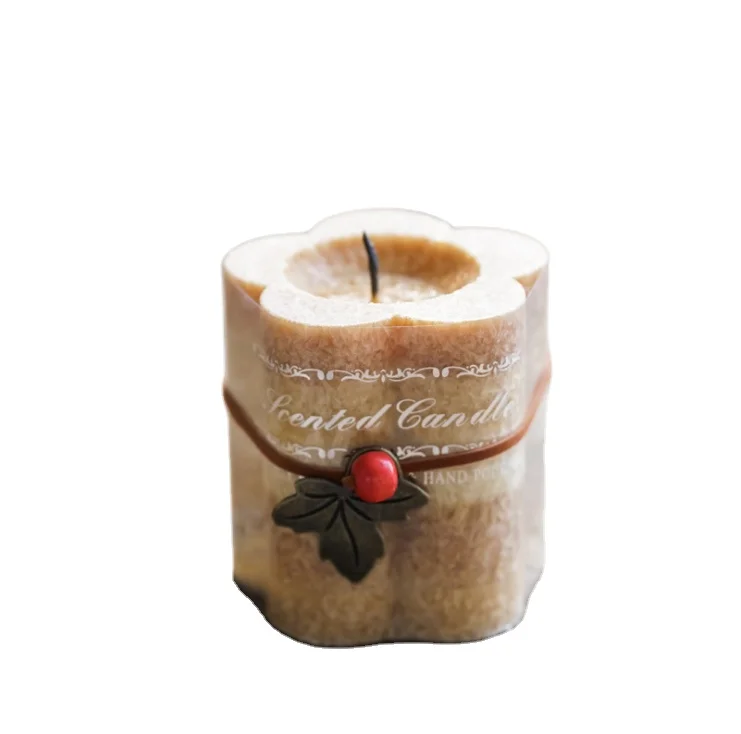 Low Price Wholesale Scented Candle Triangle Flower Candle Light Dinner Birthday Wedding Gift Smokeless Paraffin Candle