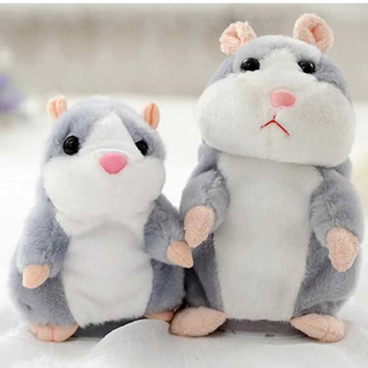 
Hot Sale 15cm Lovely Voice Record Repeat Talking Hamster Mimicry Pet Plush Toy 