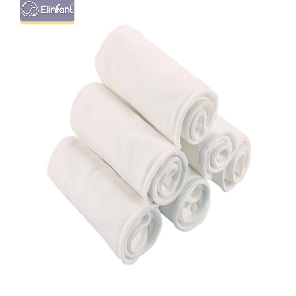 Happyflute reusable  bamboo cotton cloth diapers insert high absorbent diaper liner with 4 layers