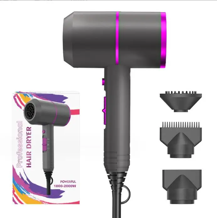 3 in 1 t-shaped negative ion hair dryer 2000w professional salon household hand blow dryers dc motor Diffuser for curly hair