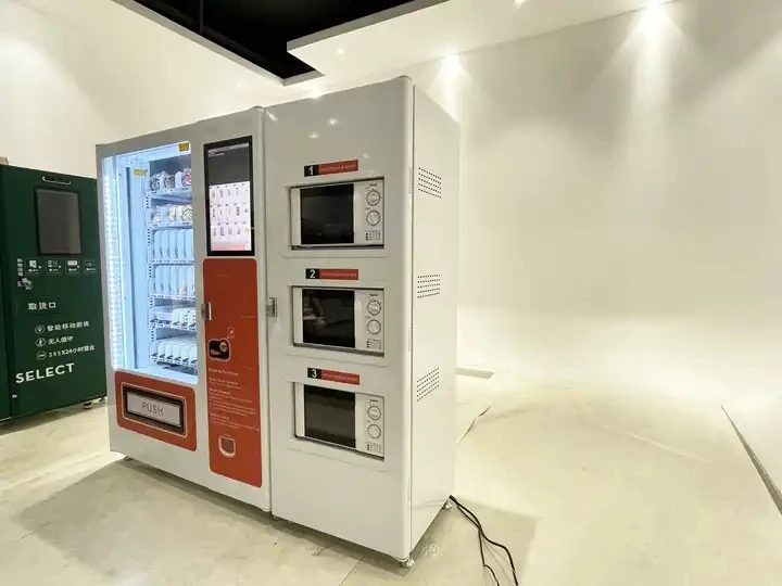 microwave food vending machine with automatic heating pizza meal vending machine for sale