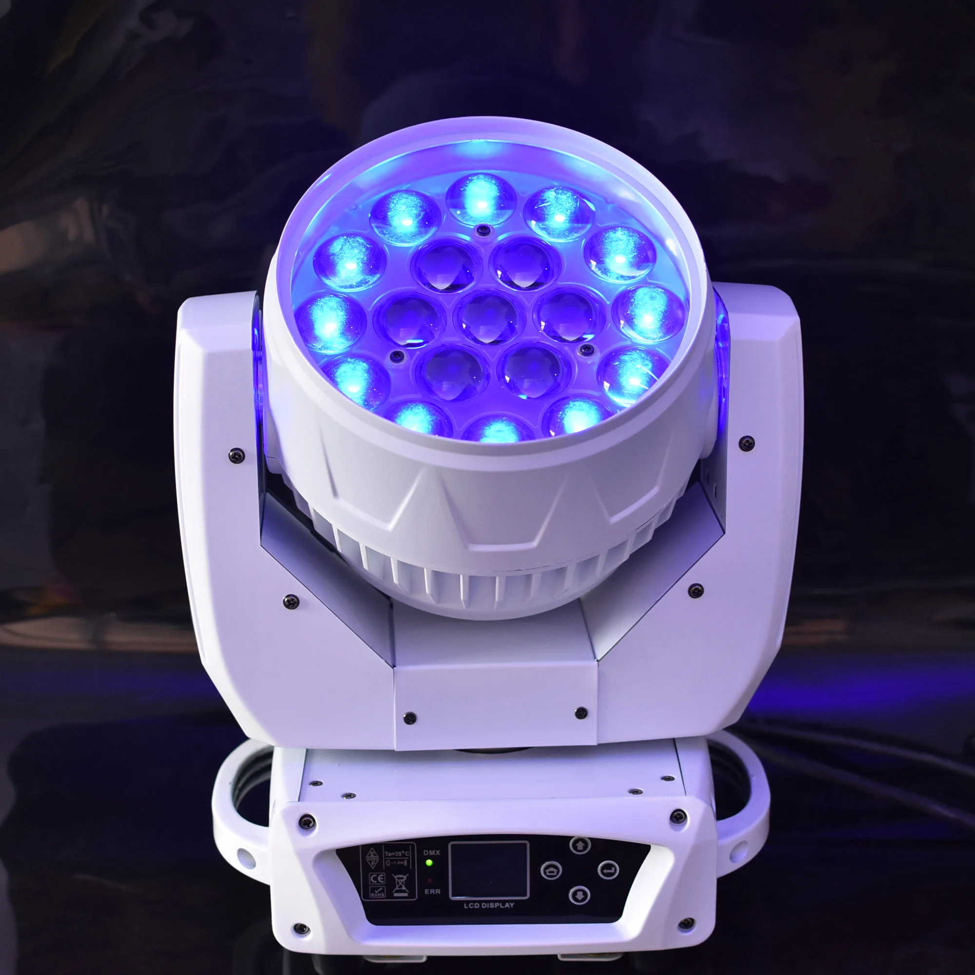 19 DMX Wash Zoom 4 в 1 RGBW Aura 19x15 Вт светодиодный движущийся головной свет для сцены вечеринки dj свадьбы
