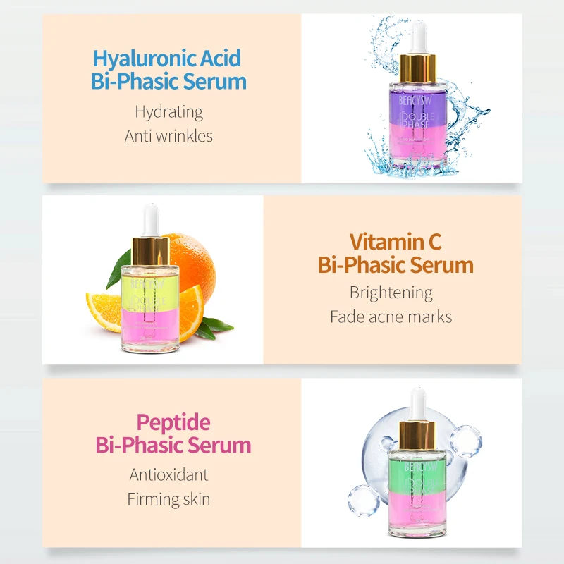 Hyaluronic Acid  Vitamin C Peptide Firming Radiance-Boosting Anti-Oxidant Bi-phasic Serum
