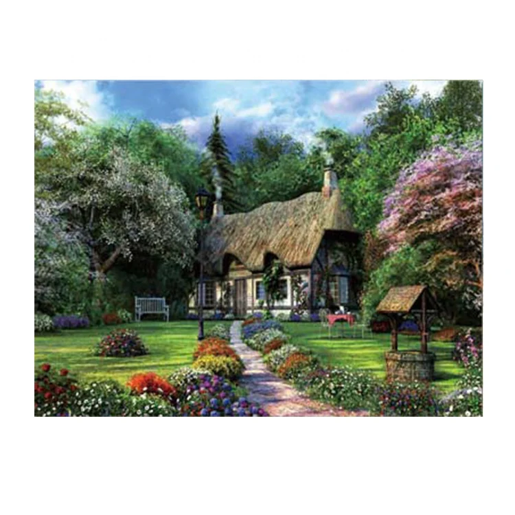 Zebulun Stock customized 3D wall paintings PET 40*30 cm 5D 3D lenticular landscape picture painting for living room decoration