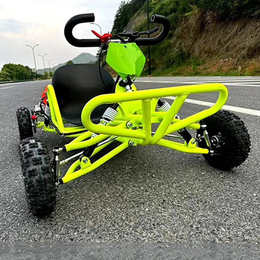 Kid Mini Suspension Handlebar 49cc Outdoor Sport Go Kart Sand Cross Through Kart Mini Car Gas
