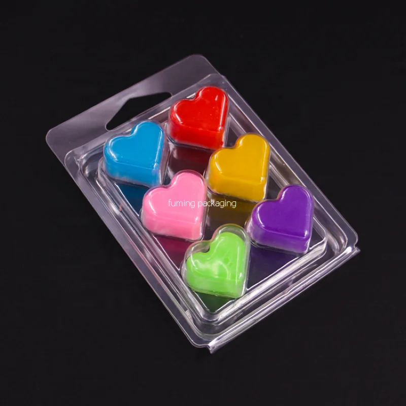 Clam shell 6 9 12 15 16 cavity PET Wax Melt Clamshell Wax Melt Packaging For candle container
