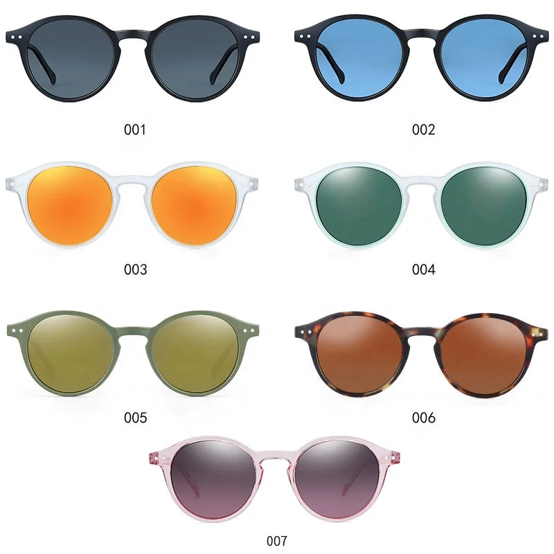  Vintage Round Polarized Sunglasses Male Retro UV400 Sun Glasses eyeglasses custom for Men Women