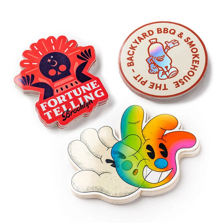 Free Proof UV Resist Weatherproof Crack Peel Self-Adhesive Durable Matte PVC Vinyl Sticker Printing Die Cut Logo Custom Stickers