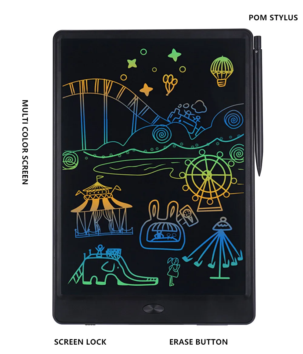 
Factory Wholesale 12-inch Multi-color Children Drawing Board Kids Writing Tablet Kids Writing Board 