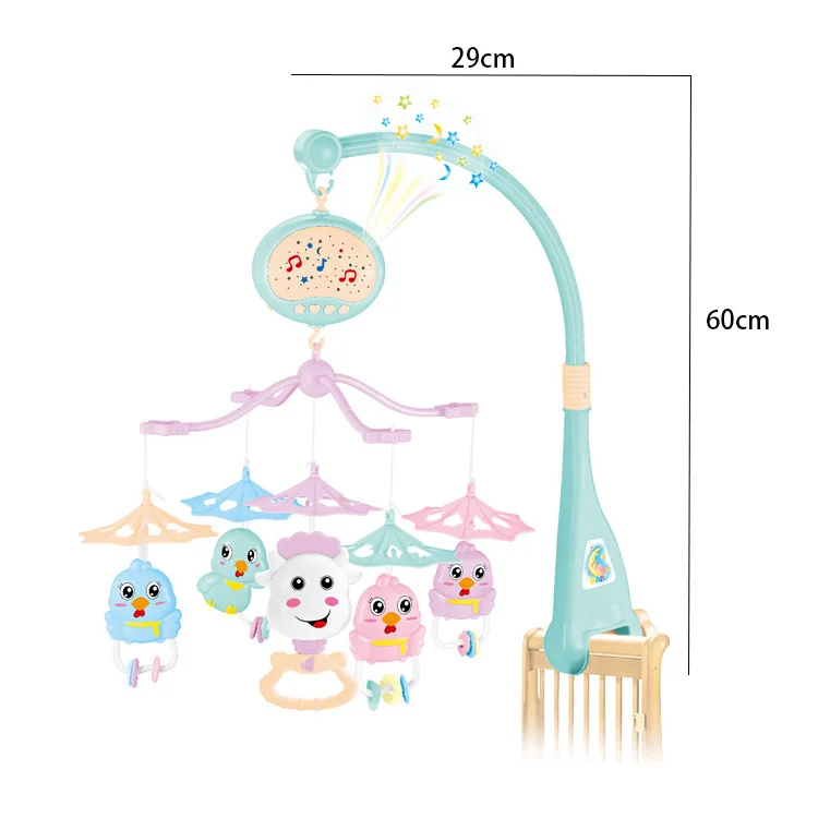 Низкая цена, высокое качество, детская кроватка, колокольчик, удобный звуковой вращающийся войлочный детский мобильный телефон с музыкой