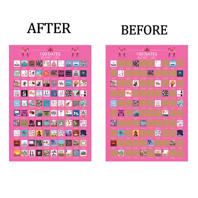 Gift Unique Black Top Films Of All Time Bucket List Top 100 Movies Scratch Off Poster