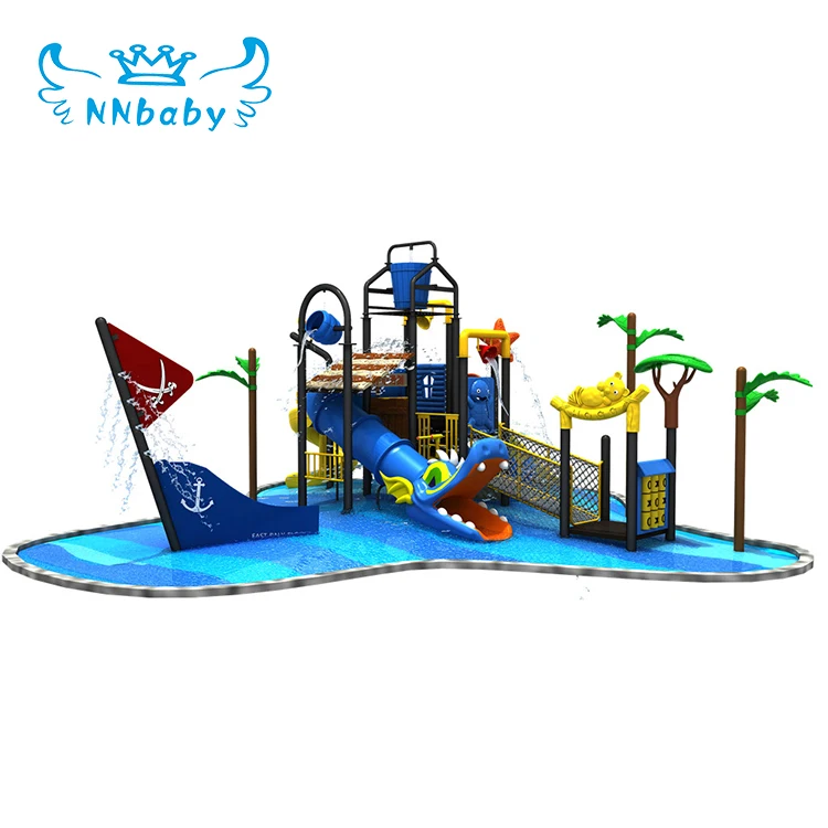 NNbaby children commercial park amusement swimming pool toddler plastic slide outdoor large pirate ship playground for kids