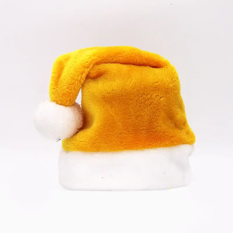 Christmas Party Decoration 29*39 Short Plush Christmas Santa Gift Hat Red Pink High Grade Velvet Adult Christmas Hat