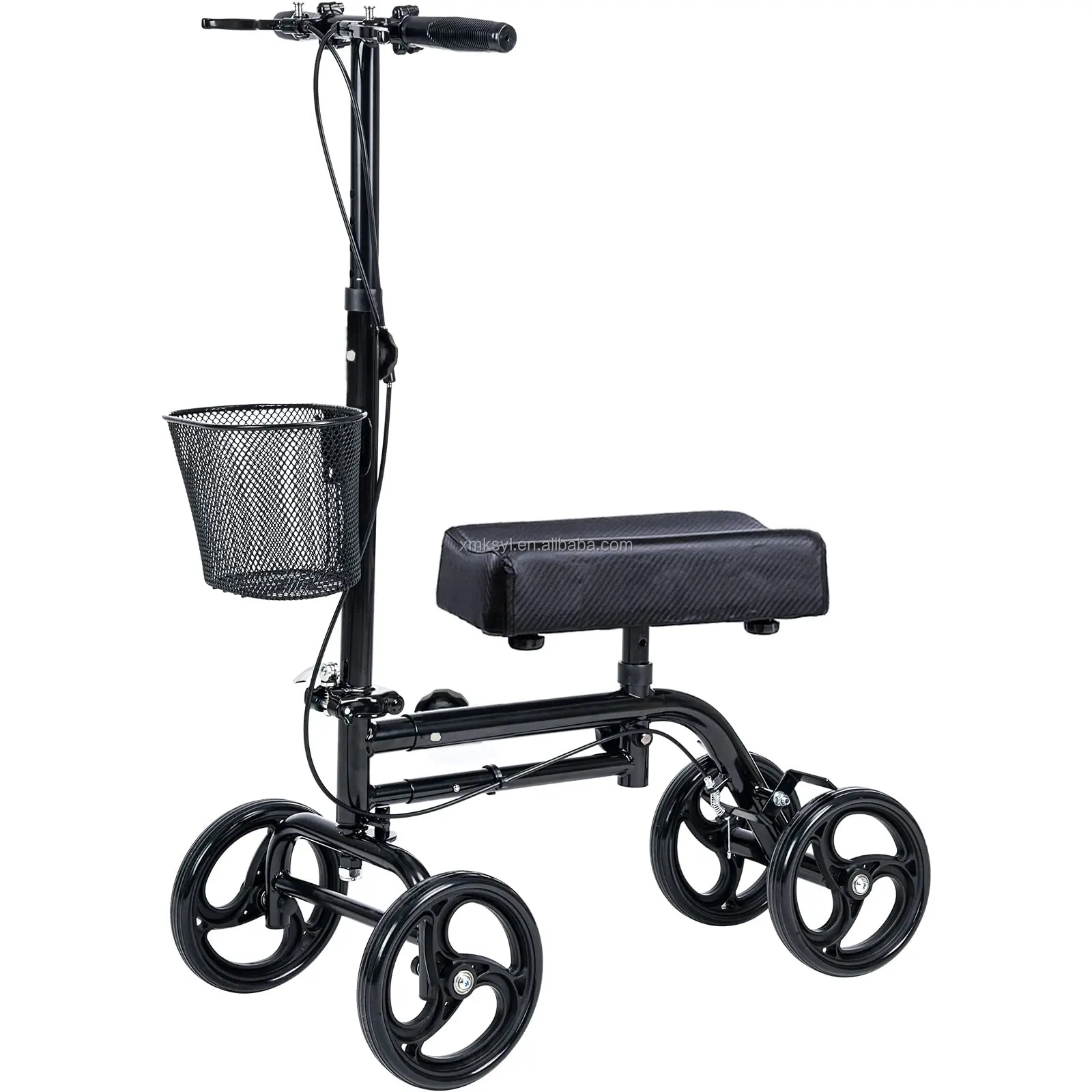 Lightweight Manual Knee Walker Portable Medical Handicap Scooter for Disabled and Elderly Mobility Outdoor Standing Walking Aids