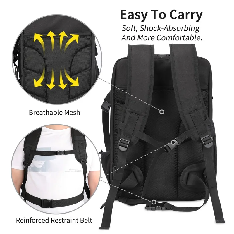Best-Selling Stylish Waterproof Laptop Backpack Women Men Travel-Ready Nylon Lining PU Material Features Zipper DSLR Camera Bag