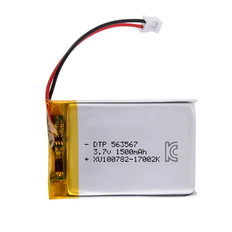 DTP 563567 3.7V 1500mAh Rechargeable Li Polymer Battery Lipo Battery