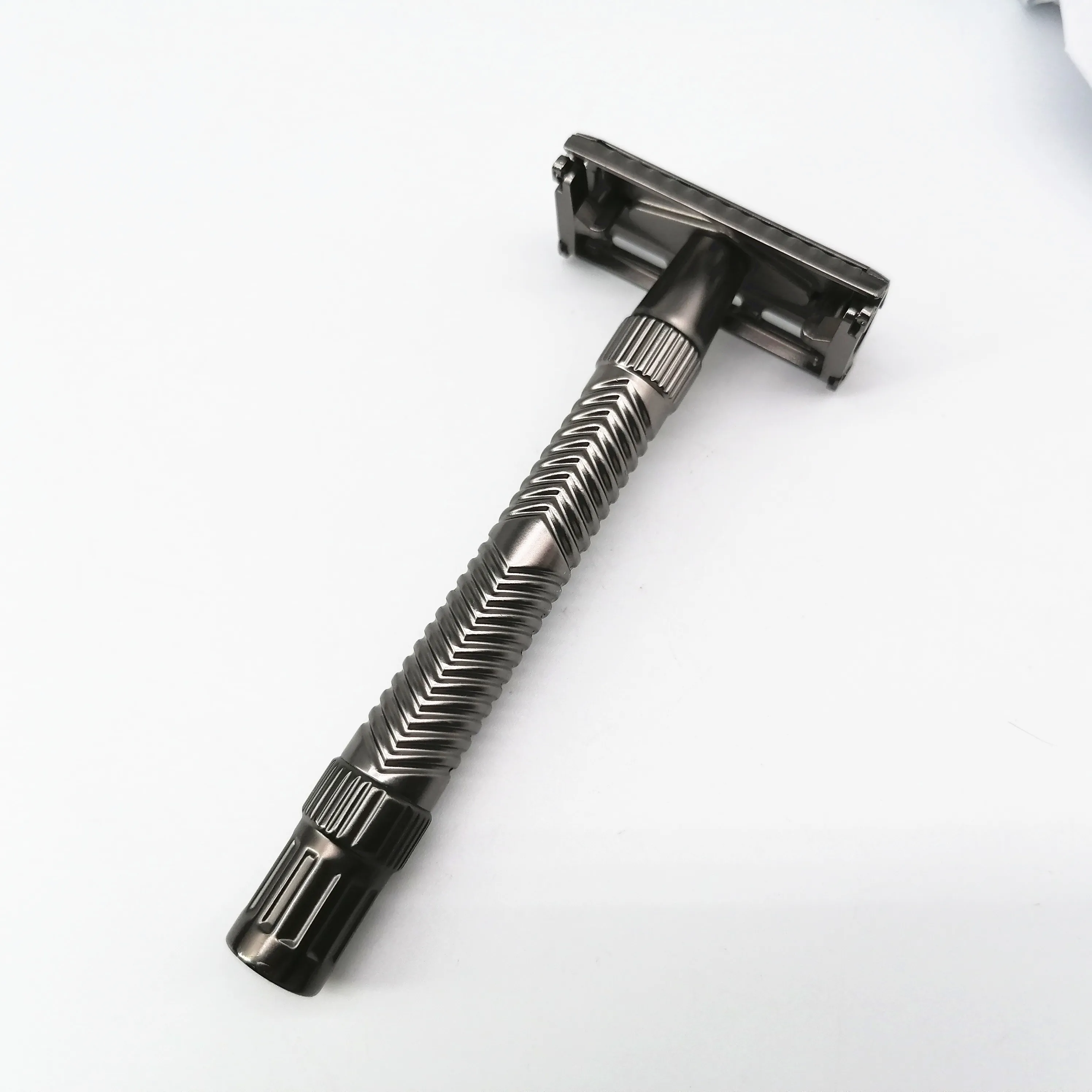 Professional Classical  Gun-black metal butterfly open Safety Razor for mens shaving