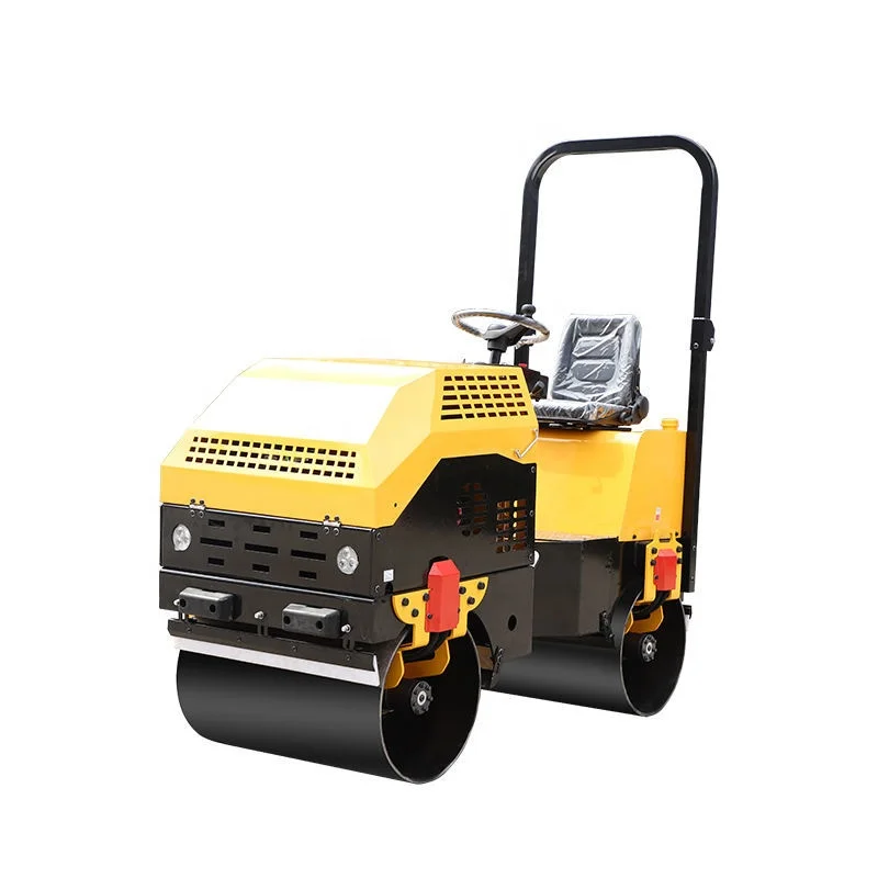 1 Ton Ride on 13HP Diesel Double Drum Asphalt Compactor Small Road Roller Machine For Sale